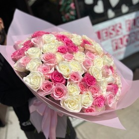 100 Pink and White Roses