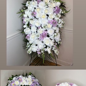 3 pieces White and lavender trio