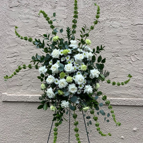 Green&White Standing Spray