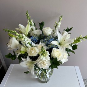 White and Blue Bouquet
